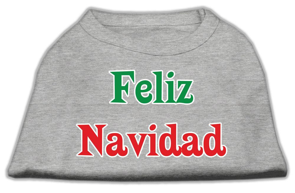 Feliz Navidad Screen Print Shirts Grey S (10)