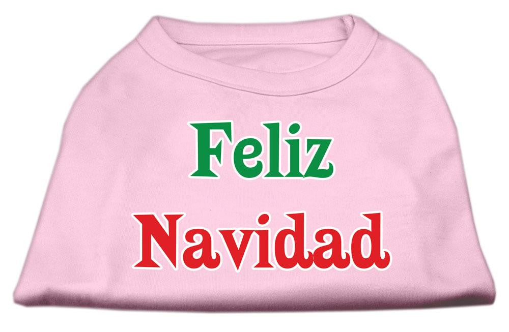 Feliz Navidad Screen Print Shirts Light Pink XL (16)