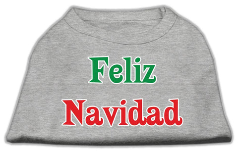 Feliz Navidad Screen Print Shirts Grey Xxl (18)