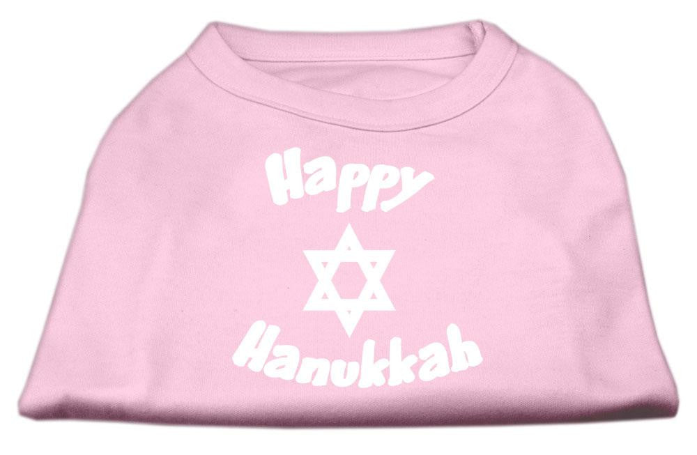 Happy Hanukkah Screen Print Shirt Light Pink XL (16)