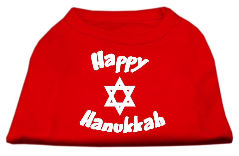 Happy Hanukkah Screen Print Shirt Red XXXL (20)