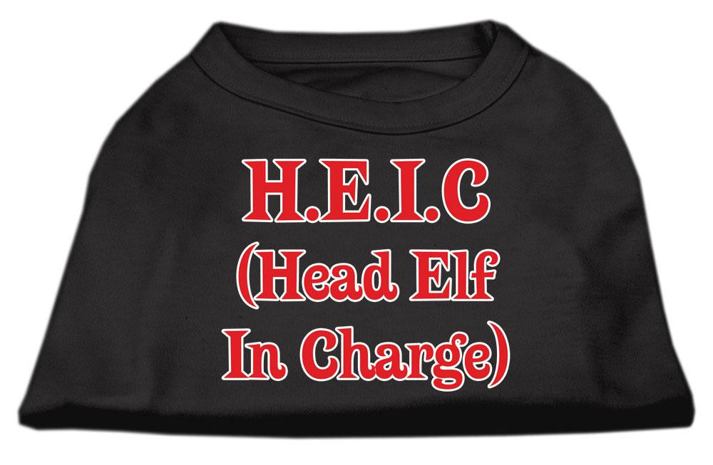 Head Elf In Charge Screen Print Shirt Black  Lg (14)