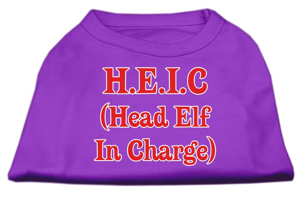 Head Elf In Charge Screen Print Shirt Purple Sm (10)