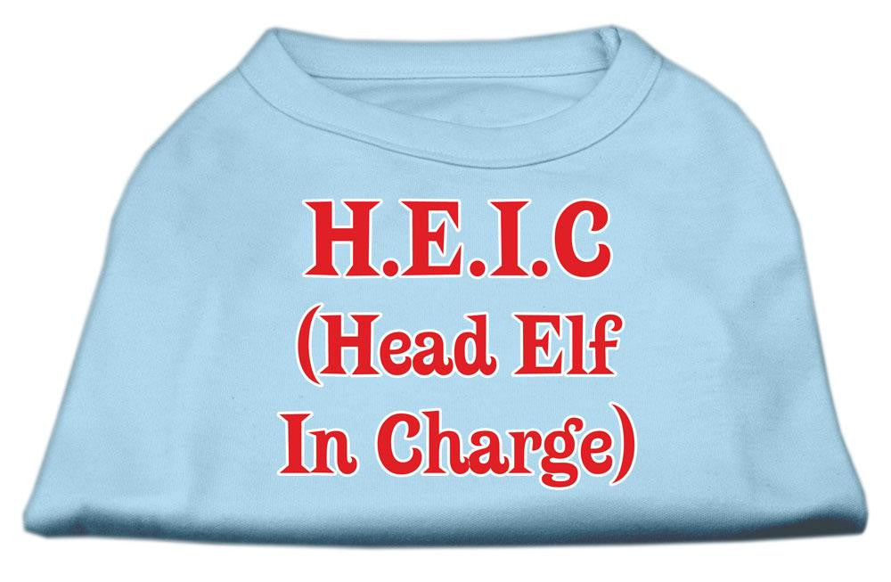 Head Elf In Charge Screen Print Shirt Baby Blue XL (16)