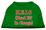 Head Elf in Charge Screen Print Shirt Emerald Green XS (8)