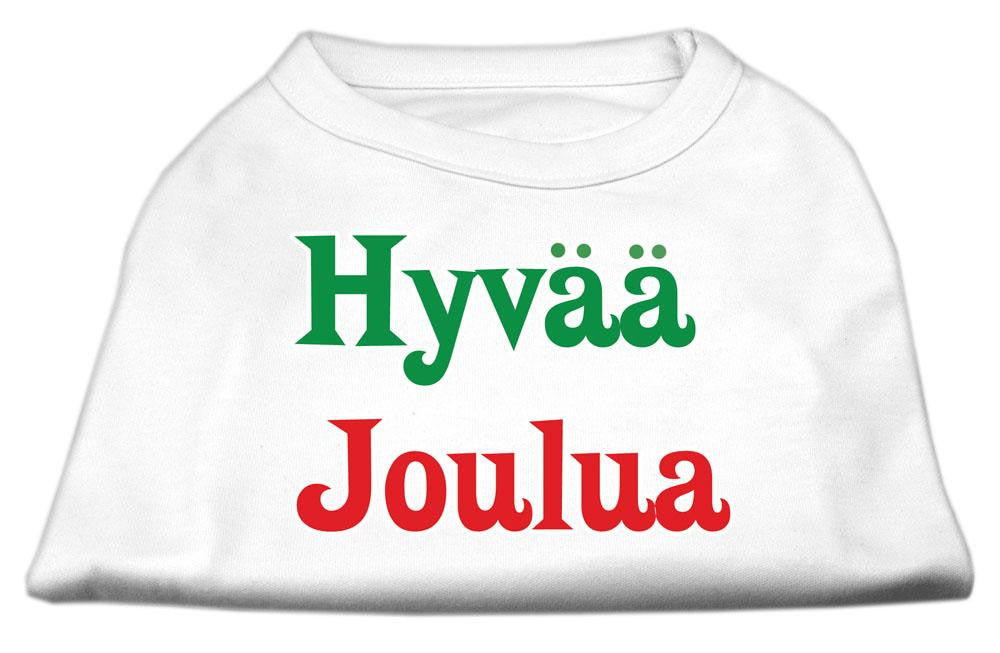 Hyvaa Joulua Screen Print Shirt White M (12)