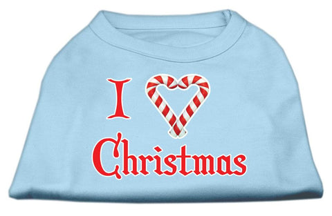 I Heart Christmas Screen Print Shirt  Baby Blue Med (12)