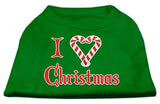 I Heart Christmas Screen Print Shirt Emerald Green Sm (10)