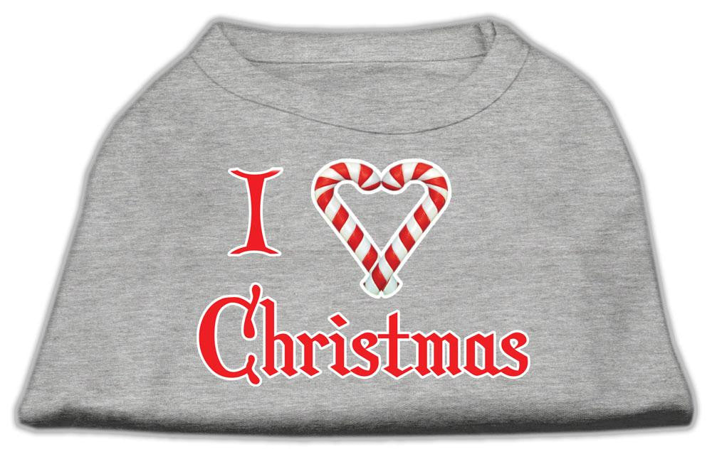 I Heart Christmas Screen Print Shirt  Grey XL (16)