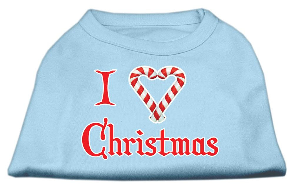 I Heart Christmas Screen Print Shirt  Baby Blue XXL (18)