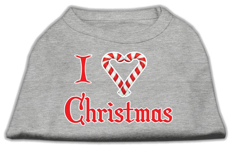 I Heart Christmas Screen Print Shirt  Grey Xxl (18)