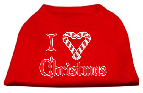 I Heart Christmas Screen Print Shirt  Red XXL (18)