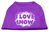 I Love Snow Screenprint Shirts