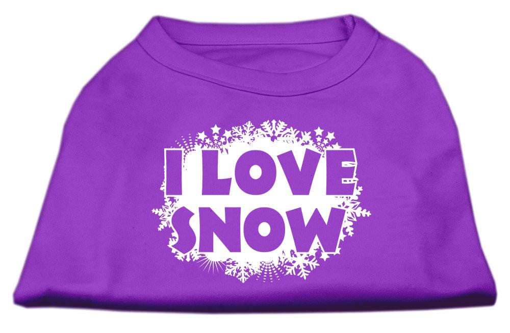 I Love Snow Screenprint Shirts Purple M (12)