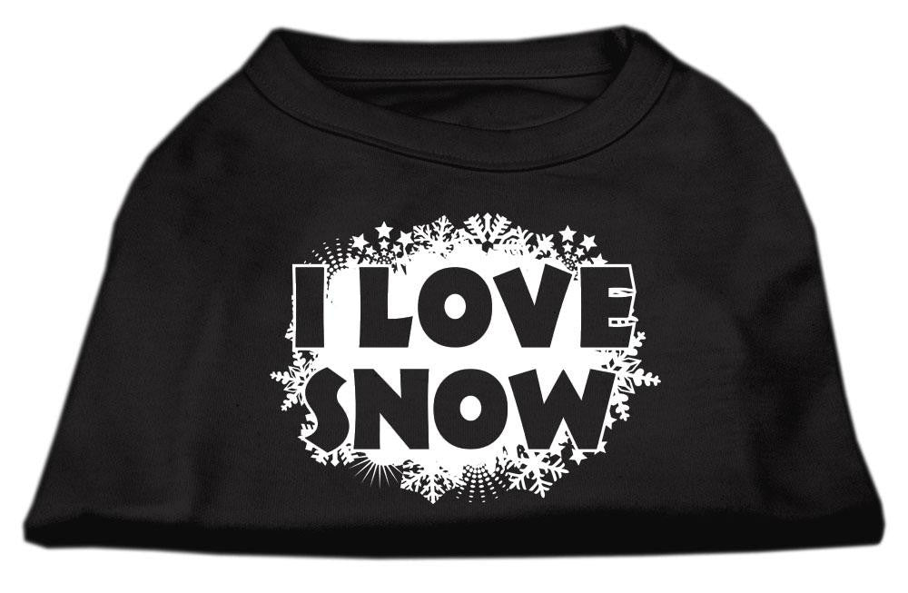 I Love Snow Screenprint Shirts Black XL (16)