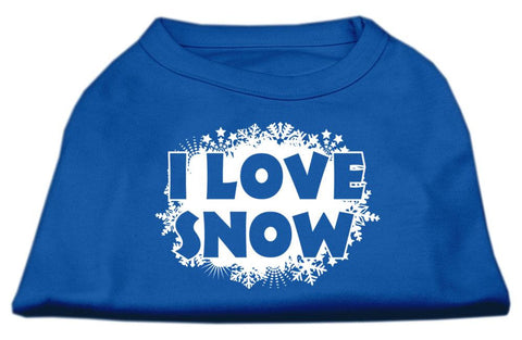 I Love Snow Screenprint Shirts Blue XXL (18)