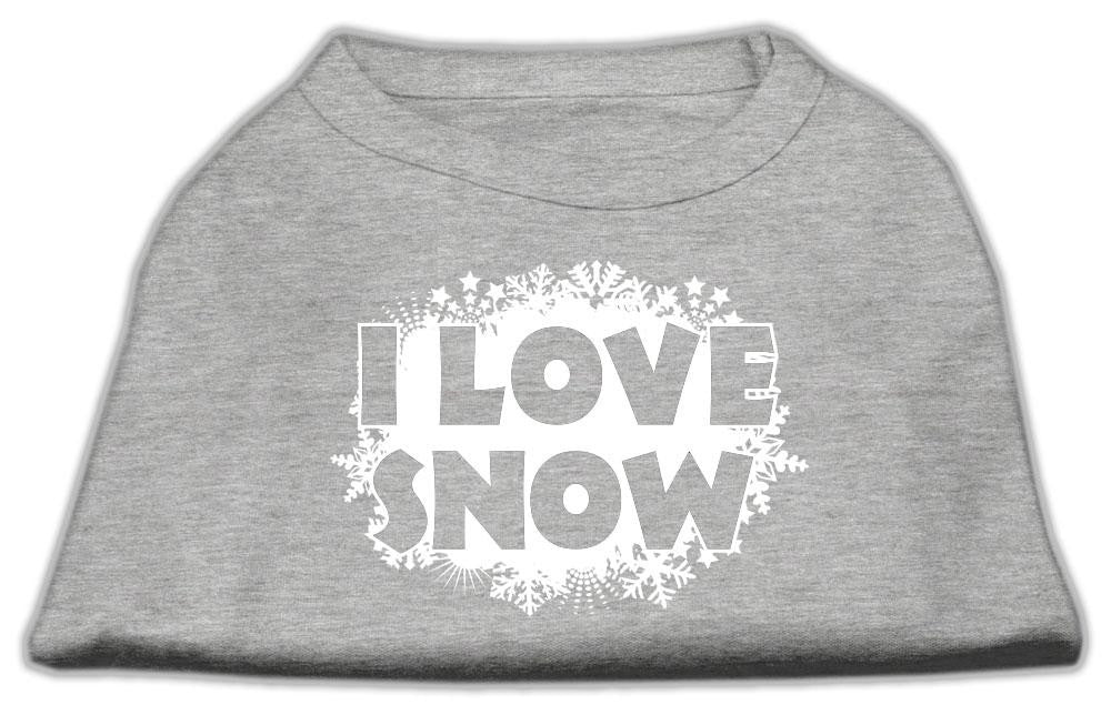 I Love Snow Screenprint Shirts Grey XXXL (20)