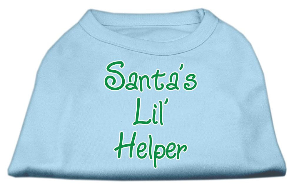 Santa's Lil' Helper Screen Print Shirt  Baby Blue Lg (14)