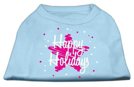 Scribble Happy Holidays Screenprint Shirts Baby Blue S (10)