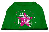 Scribble Happy Holidays Screenprint Shirts Emerald Green XXXL (20)