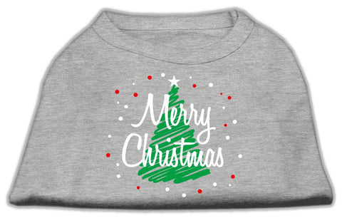 Scribbled Merry Christmas Screenprint Shirts  Grey Xxl (18)