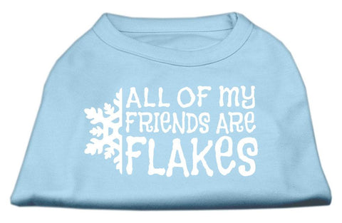 All my friends are Flakes Screen Print Shirt Baby Blue L (14)