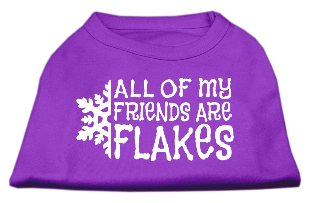 All my friends are Flakes Screen Print Shirt Purple M (12)