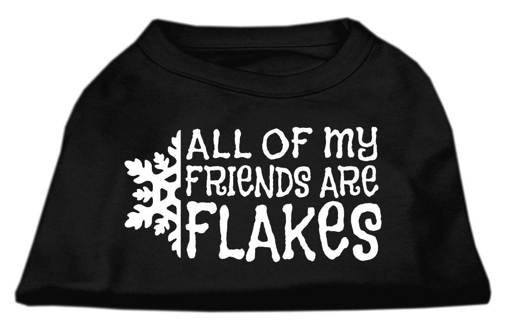 All my friends are Flakes Screen Print Shirt Black XL (16)