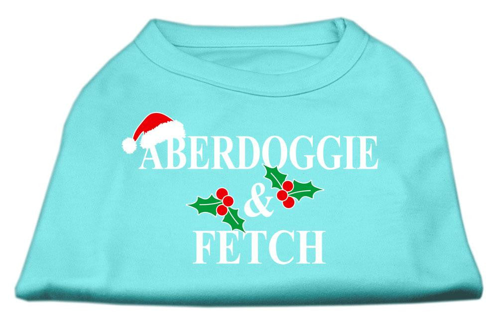 Aberdoggie Christmas Screen Print Shirt Aqua M (12)