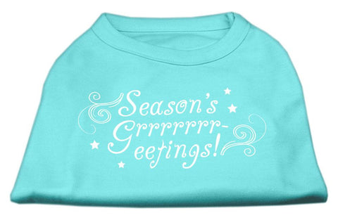 Seasons Greetings Screen Print Shirt Aqua L (14)