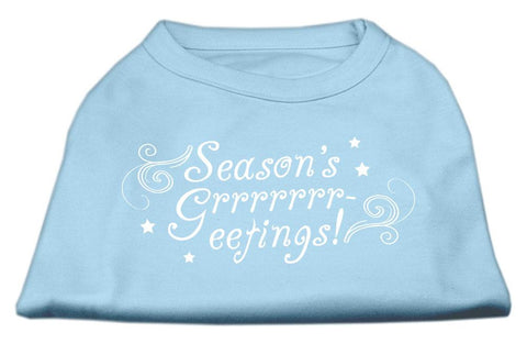 Seasons Greetings Screen Print Shirt Baby Blue L (14)