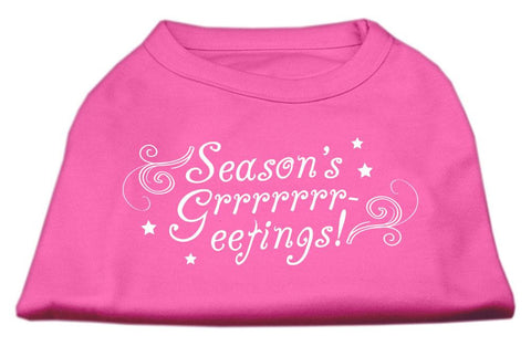 Seasons Greetings Screen Print Shirt Bright Pink M (12)