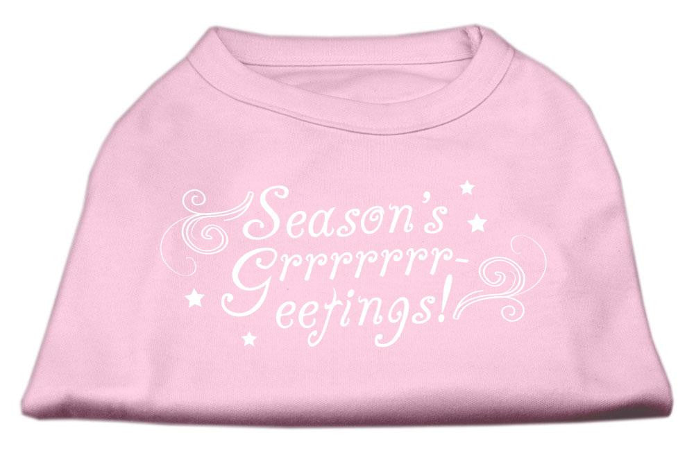 Seasons Greetings Screen Print Shirt Light Pink XL (16)