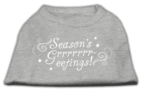 Seasons Greetings Screen Print Shirt Grey Xxl (18)