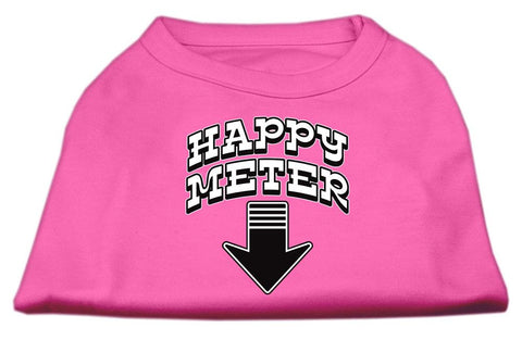 Happy Meter Screen Printed Dog Shirt Bright Pink Sm (10)