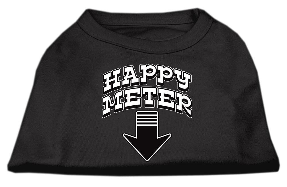 Happy Meter Screen Printed Dog Shirt Black  XL (16)