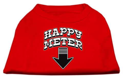 Happy Meter Screen Printed Dog Shirt Red XL (16)