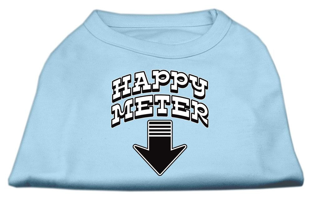 Happy Meter Screen Printed Dog Shirt Baby Blue XS (8)