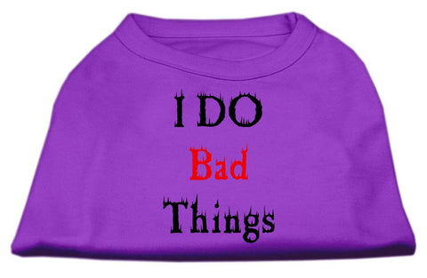 I Do Bad Things Screen Print Shirts Purple XS (8)