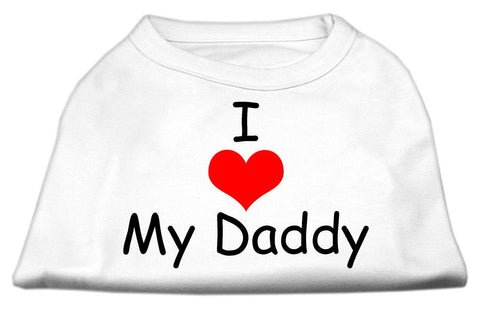 I Love My Daddy Screen Print Shirts White Sm (10)