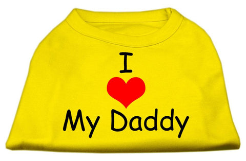 I Love My Daddy Screen Print Shirts Yellow Sm (10)