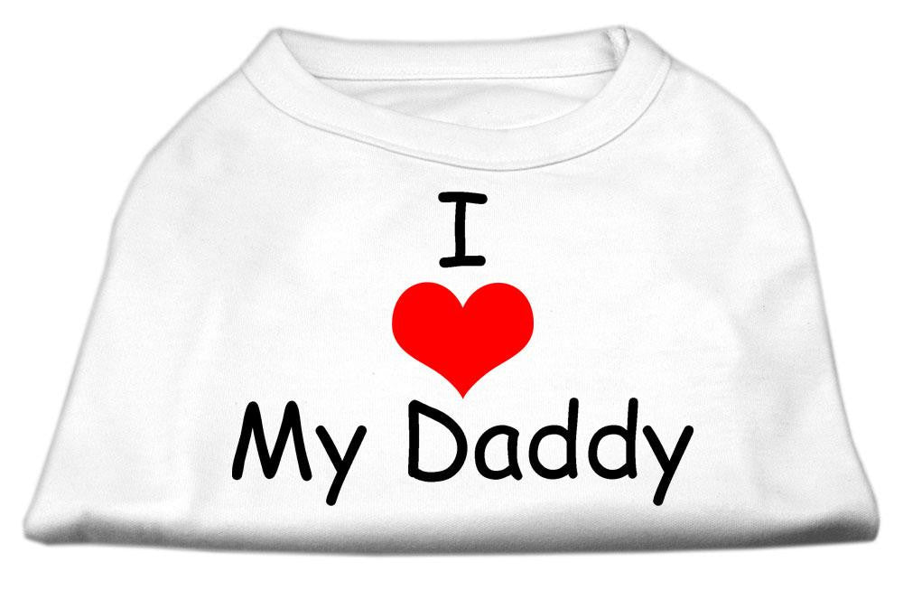 I Love My Daddy Screen Print Shirts White XS (8)