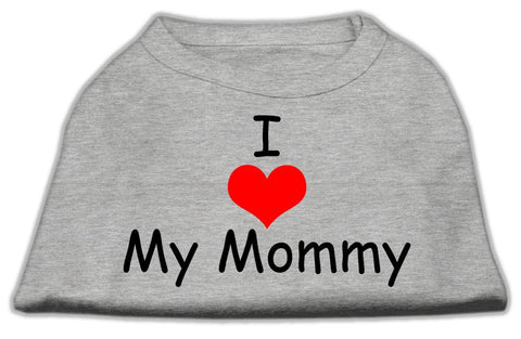 I Love My Mommy Screen Print Shirts Grey XL (16)