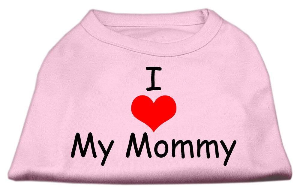 I Love My Mommy Screen Print Shirts Pink XS (8)