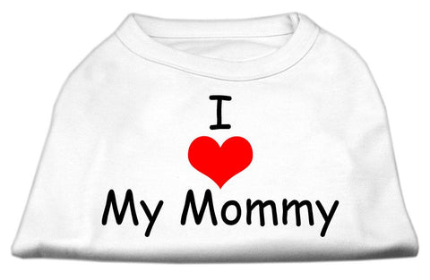 I Love My Mommy Screen Print Shirts White XS (8)