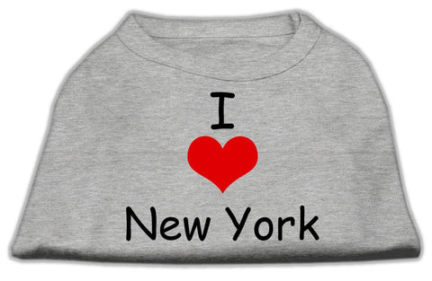 I Love New York Screen Print Shirts Grey Sm (10)