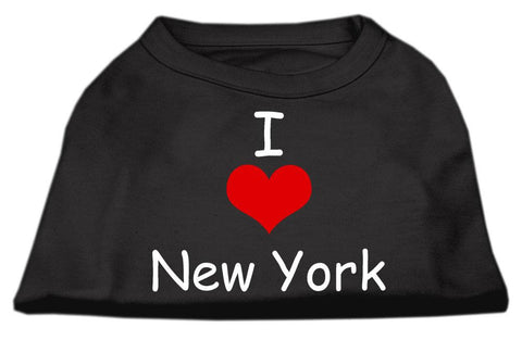 I Love New York Screen Print Shirts Black  XS (8)