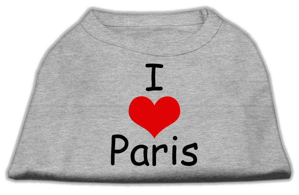 I Love Paris Screen Print Shirts Grey XL (16)