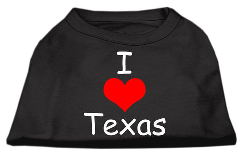 I Love Texas Screen Print Shirts Black  Sm (10)