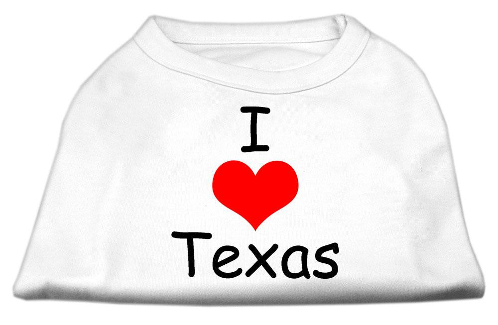 I Love Texas Screen Print Shirts White XS (8)